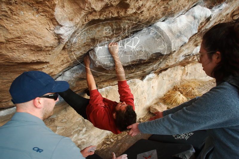 Bouldering in Hueco Tanks on 02/03/2019 with Blue Lizard Climbing and Yoga

Filename: SRM_20190203_1749080.jpg
Aperture: f/5.6
Shutter Speed: 1/200
Body: Canon EOS-1D Mark II
Lens: Canon EF 16-35mm f/2.8 L