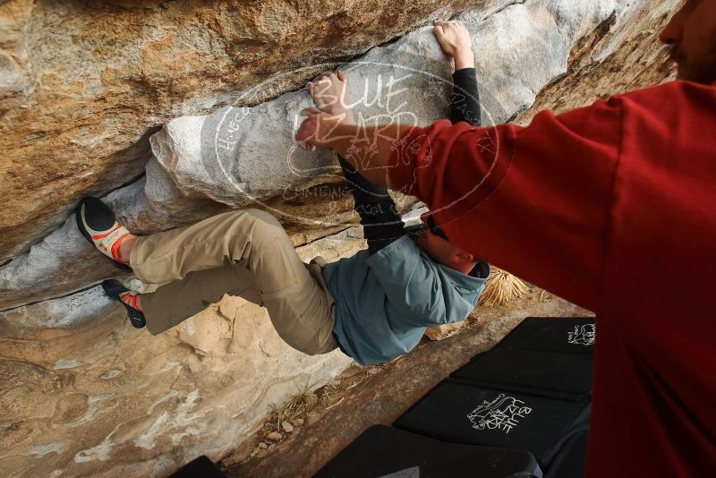 Bouldering in Hueco Tanks on 02/03/2019 with Blue Lizard Climbing and Yoga

Filename: SRM_20190203_1754490.jpg
Aperture: f/5.6
Shutter Speed: 1/160
Body: Canon EOS-1D Mark II
Lens: Canon EF 16-35mm f/2.8 L