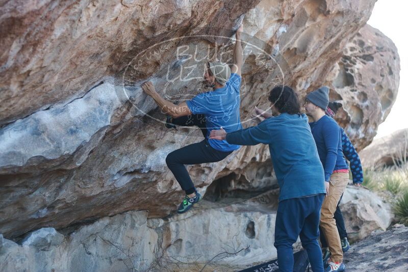Bouldering in Hueco Tanks on 02/09/2019 with Blue Lizard Climbing and Yoga

Filename: SRM_20190209_1035360.jpg
Aperture: f/2.8
Shutter Speed: 1/500
Body: Canon EOS-1D Mark II
Lens: Canon EF 50mm f/1.8 II