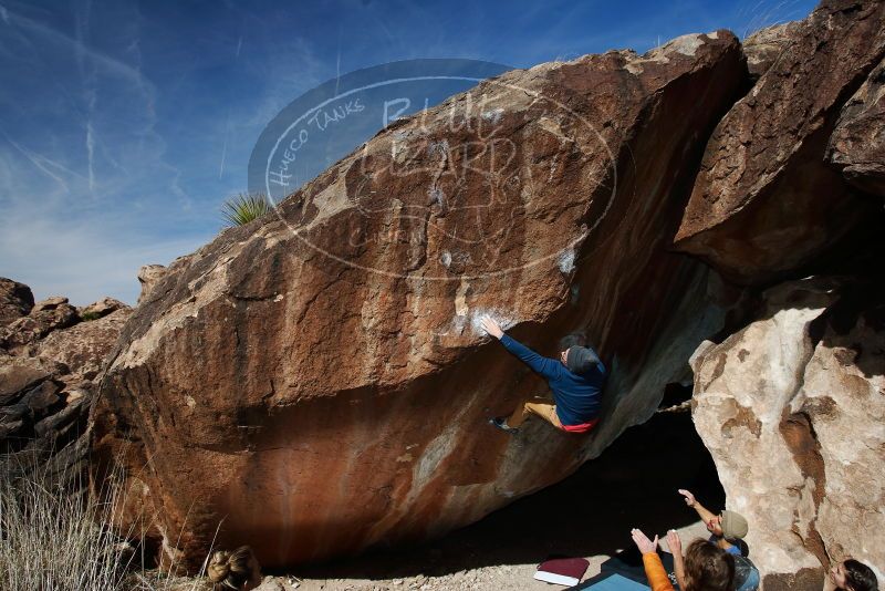Bouldering in Hueco Tanks on 02/09/2019 with Blue Lizard Climbing and Yoga

Filename: SRM_20190209_1159000.jpg
Aperture: f/5.6
Shutter Speed: 1/250
Body: Canon EOS-1D Mark II
Lens: Canon EF 16-35mm f/2.8 L