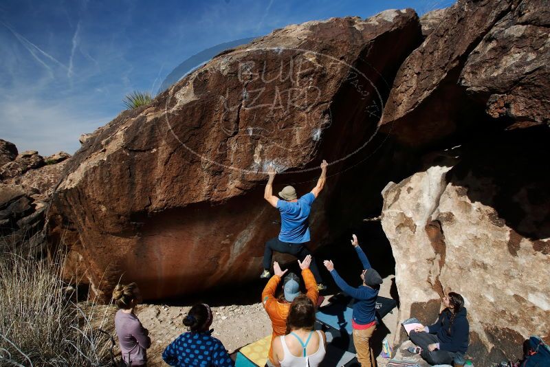 Bouldering in Hueco Tanks on 02/09/2019 with Blue Lizard Climbing and Yoga

Filename: SRM_20190209_1201420.jpg
Aperture: f/5.6
Shutter Speed: 1/250
Body: Canon EOS-1D Mark II
Lens: Canon EF 16-35mm f/2.8 L
