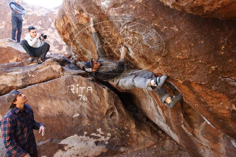 Bouldering in Hueco Tanks on 02/17/2019 with Blue Lizard Climbing and Yoga

Filename: SRM_20190217_1108040.jpg
Aperture: f/4.5
Shutter Speed: 1/250
Body: Canon EOS-1D Mark II
Lens: Canon EF 16-35mm f/2.8 L
