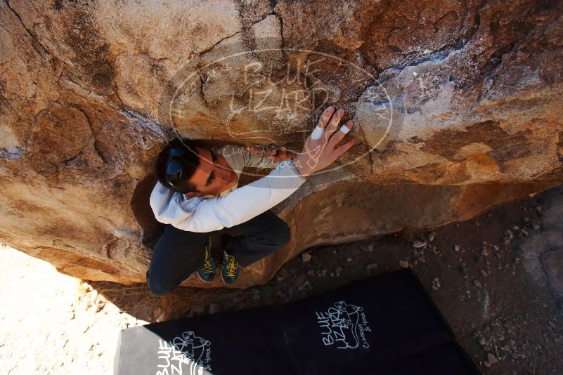 Bouldering in Hueco Tanks on 02/17/2019 with Blue Lizard Climbing and Yoga

Filename: SRM_20190217_1135350.jpg
Aperture: f/5.6
Shutter Speed: 1/400
Body: Canon EOS-1D Mark II
Lens: Canon EF 16-35mm f/2.8 L