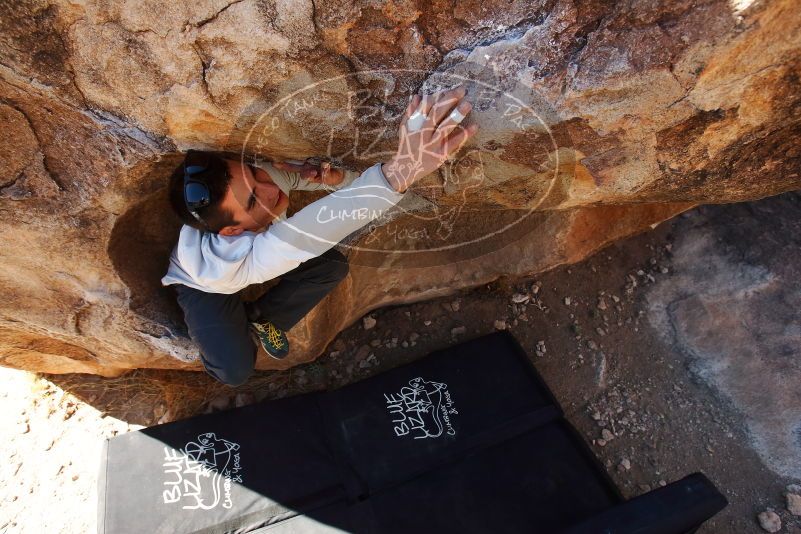 Bouldering in Hueco Tanks on 02/17/2019 with Blue Lizard Climbing and Yoga

Filename: SRM_20190217_1135360.jpg
Aperture: f/5.6
Shutter Speed: 1/320
Body: Canon EOS-1D Mark II
Lens: Canon EF 16-35mm f/2.8 L