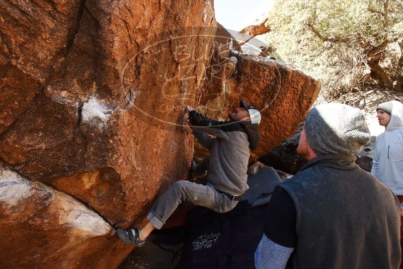 Bouldering in Hueco Tanks on 02/17/2019 with Blue Lizard Climbing and Yoga

Filename: SRM_20190217_1143560.jpg
Aperture: f/5.6
Shutter Speed: 1/250
Body: Canon EOS-1D Mark II
Lens: Canon EF 16-35mm f/2.8 L