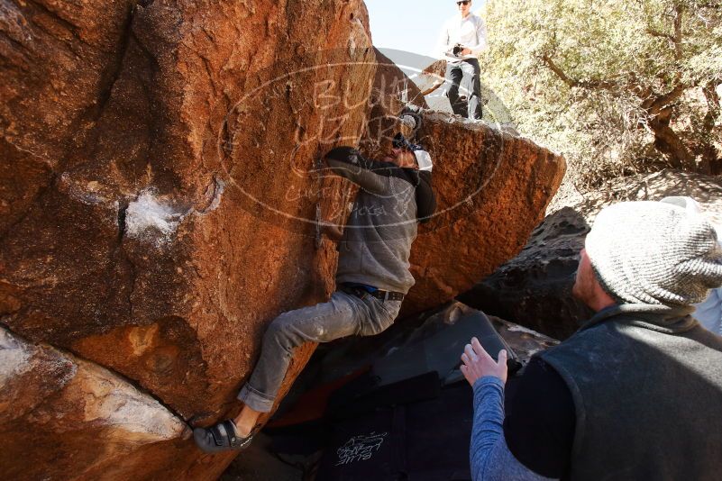 Bouldering in Hueco Tanks on 02/17/2019 with Blue Lizard Climbing and Yoga

Filename: SRM_20190217_1143580.jpg
Aperture: f/5.6
Shutter Speed: 1/320
Body: Canon EOS-1D Mark II
Lens: Canon EF 16-35mm f/2.8 L