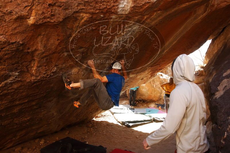 Bouldering in Hueco Tanks on 02/17/2019 with Blue Lizard Climbing and Yoga

Filename: SRM_20190217_1329260.jpg
Aperture: f/5.0
Shutter Speed: 1/400
Body: Canon EOS-1D Mark II
Lens: Canon EF 16-35mm f/2.8 L