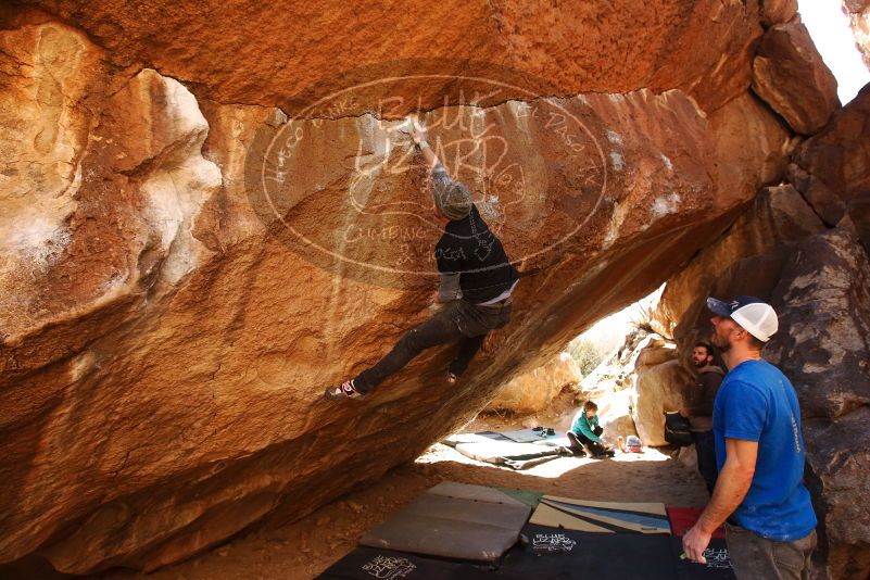 Bouldering in Hueco Tanks on 02/17/2019 with Blue Lizard Climbing and Yoga

Filename: SRM_20190217_1344380.jpg
Aperture: f/5.0
Shutter Speed: 1/400
Body: Canon EOS-1D Mark II
Lens: Canon EF 16-35mm f/2.8 L