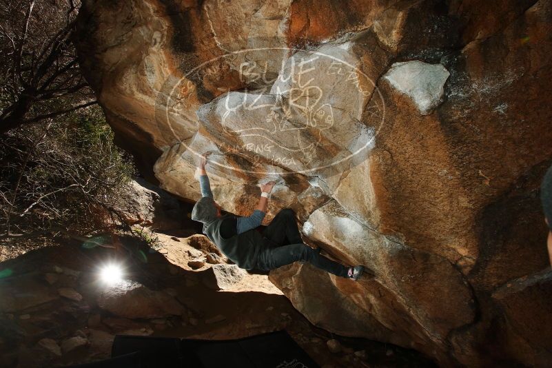 Bouldering in Hueco Tanks on 02/17/2019 with Blue Lizard Climbing and Yoga

Filename: SRM_20190217_1505220.jpg
Aperture: f/8.0
Shutter Speed: 1/250
Body: Canon EOS-1D Mark II
Lens: Canon EF 16-35mm f/2.8 L