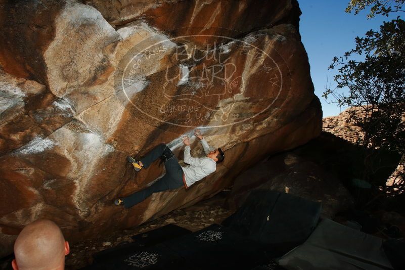 Bouldering in Hueco Tanks on 02/17/2019 with Blue Lizard Climbing and Yoga

Filename: SRM_20190217_1520390.jpg
Aperture: f/8.0
Shutter Speed: 1/250
Body: Canon EOS-1D Mark II
Lens: Canon EF 16-35mm f/2.8 L