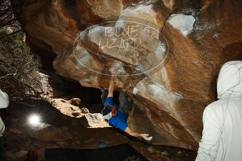 Bouldering in Hueco Tanks on 02/17/2019 with Blue Lizard Climbing and Yoga

Filename: SRM_20190217_1522130.jpg
Aperture: f/8.0
Shutter Speed: 1/250
Body: Canon EOS-1D Mark II
Lens: Canon EF 16-35mm f/2.8 L