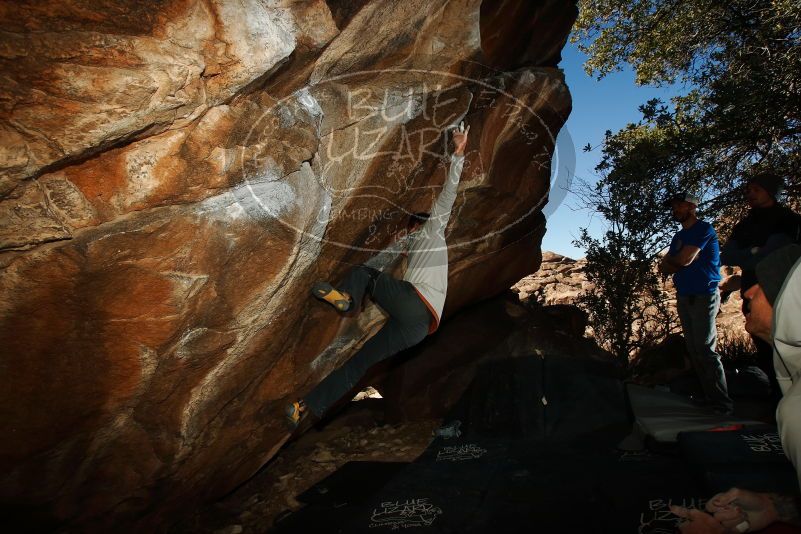 Bouldering in Hueco Tanks on 02/17/2019 with Blue Lizard Climbing and Yoga

Filename: SRM_20190217_1539040.jpg
Aperture: f/8.0
Shutter Speed: 1/250
Body: Canon EOS-1D Mark II
Lens: Canon EF 16-35mm f/2.8 L