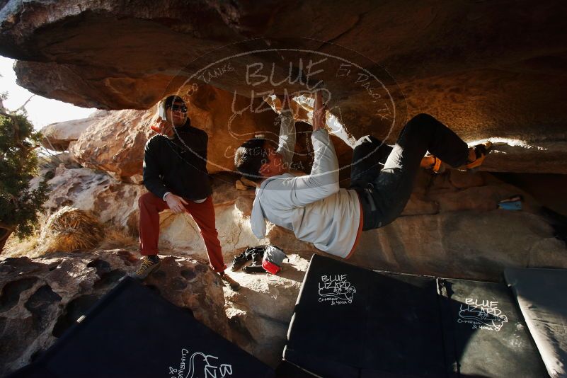 Bouldering in Hueco Tanks on 02/17/2019 with Blue Lizard Climbing and Yoga

Filename: SRM_20190217_1744490.jpg
Aperture: f/5.0
Shutter Speed: 1/250
Body: Canon EOS-1D Mark II
Lens: Canon EF 16-35mm f/2.8 L
