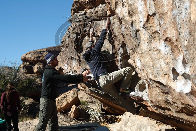 Bouldering in Hueco Tanks on 02/22/2019 with Blue Lizard Climbing and Yoga

Filename: SRM_20190222_1009500.jpg
Aperture: f/4.0
Shutter Speed: 1/640
Body: Canon EOS-1D Mark II
Lens: Canon EF 50mm f/1.8 II