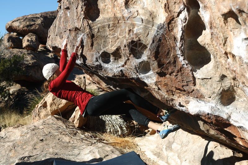 Bouldering in Hueco Tanks on 02/22/2019 with Blue Lizard Climbing and Yoga

Filename: SRM_20190222_1016461.jpg
Aperture: f/4.0
Shutter Speed: 1/500
Body: Canon EOS-1D Mark II
Lens: Canon EF 50mm f/1.8 II