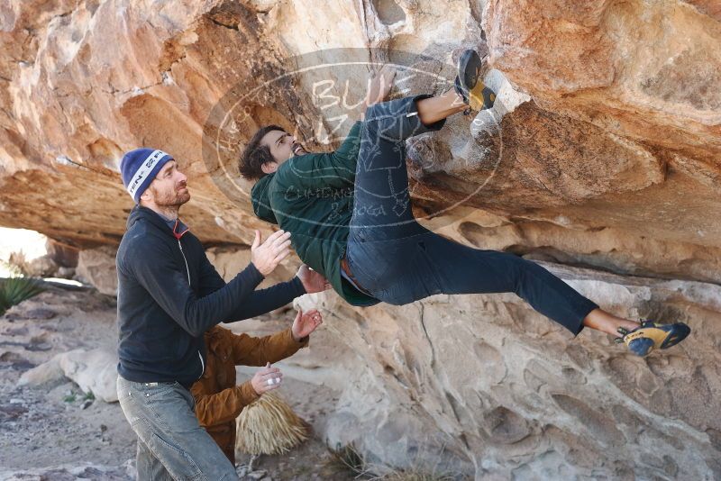 Bouldering in Hueco Tanks on 02/22/2019 with Blue Lizard Climbing and Yoga

Filename: SRM_20190222_1259060.jpg
Aperture: f/4.5
Shutter Speed: 1/250
Body: Canon EOS-1D Mark II
Lens: Canon EF 50mm f/1.8 II