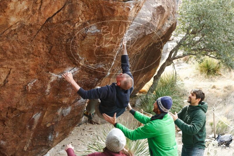 Bouldering in Hueco Tanks on 02/22/2019 with Blue Lizard Climbing and Yoga

Filename: SRM_20190222_1536220.jpg
Aperture: f/4.0
Shutter Speed: 1/320
Body: Canon EOS-1D Mark II
Lens: Canon EF 50mm f/1.8 II