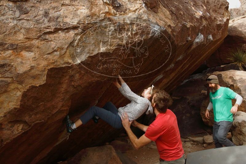 Bouldering in Hueco Tanks on 02/22/2019 with Blue Lizard Climbing and Yoga

Filename: SRM_20190222_1652450.jpg
Aperture: f/5.0
Shutter Speed: 1/640
Body: Canon EOS-1D Mark II
Lens: Canon EF 16-35mm f/2.8 L