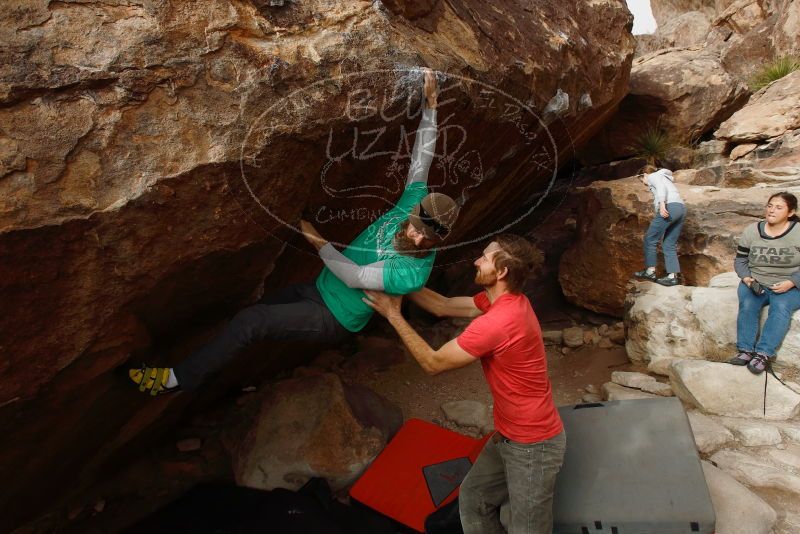Bouldering in Hueco Tanks on 02/22/2019 with Blue Lizard Climbing and Yoga

Filename: SRM_20190222_1655450.jpg
Aperture: f/5.6
Shutter Speed: 1/500
Body: Canon EOS-1D Mark II
Lens: Canon EF 16-35mm f/2.8 L