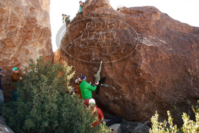 Bouldering in Hueco Tanks on 02/24/2019 with Blue Lizard Climbing and Yoga

Filename: SRM_20190224_1027240.jpg
Aperture: f/5.6
Shutter Speed: 1/250
Body: Canon EOS-1D Mark II
Lens: Canon EF 16-35mm f/2.8 L