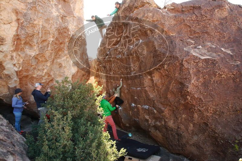 Bouldering in Hueco Tanks on 02/24/2019 with Blue Lizard Climbing and Yoga

Filename: SRM_20190224_1031310.jpg
Aperture: f/5.6
Shutter Speed: 1/250
Body: Canon EOS-1D Mark II
Lens: Canon EF 16-35mm f/2.8 L