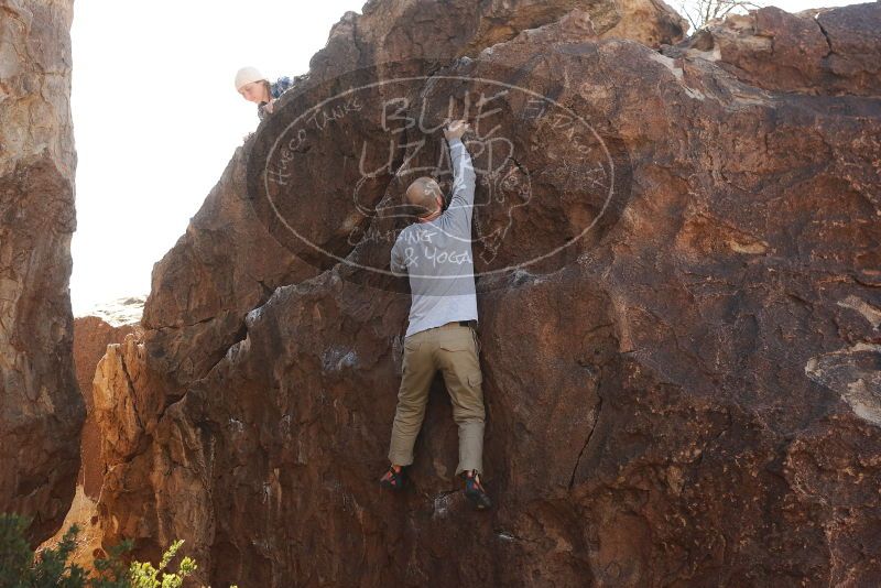 Bouldering in Hueco Tanks on 02/24/2019 with Blue Lizard Climbing and Yoga

Filename: SRM_20190224_1045000.jpg
Aperture: f/4.0
Shutter Speed: 1/1000
Body: Canon EOS-1D Mark II
Lens: Canon EF 50mm f/1.8 II