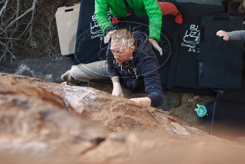 Bouldering in Hueco Tanks on 02/24/2019 with Blue Lizard Climbing and Yoga

Filename: SRM_20190224_1106380.jpg
Aperture: f/4.0
Shutter Speed: 1/250
Body: Canon EOS-1D Mark II
Lens: Canon EF 50mm f/1.8 II