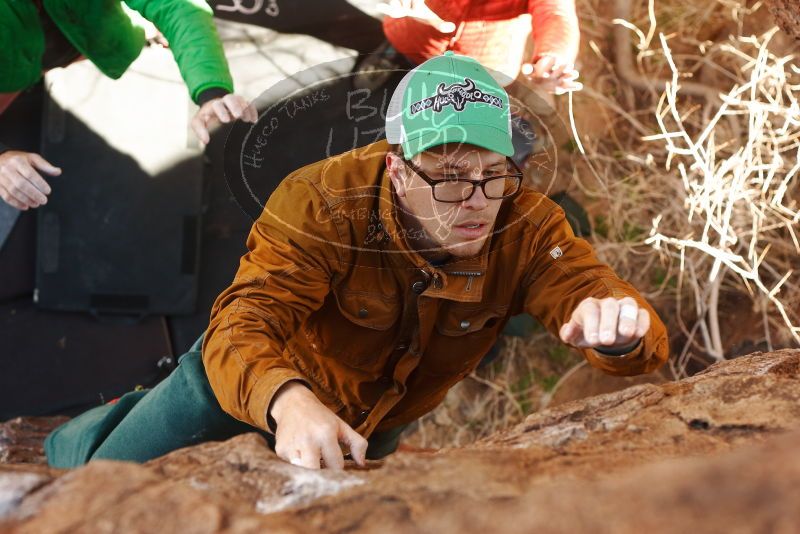 Bouldering in Hueco Tanks on 02/24/2019 with Blue Lizard Climbing and Yoga

Filename: SRM_20190224_1112140.jpg
Aperture: f/4.0
Shutter Speed: 1/320
Body: Canon EOS-1D Mark II
Lens: Canon EF 50mm f/1.8 II