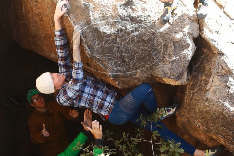 Bouldering in Hueco Tanks on 02/24/2019 with Blue Lizard Climbing and Yoga

Filename: SRM_20190224_1121300.jpg
Aperture: f/4.0
Shutter Speed: 1/640
Body: Canon EOS-1D Mark II
Lens: Canon EF 50mm f/1.8 II
