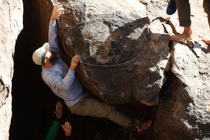 Bouldering in Hueco Tanks on 02/24/2019 with Blue Lizard Climbing and Yoga

Filename: SRM_20190224_1127440.jpg
Aperture: f/5.6
Shutter Speed: 1/800
Body: Canon EOS-1D Mark II
Lens: Canon EF 50mm f/1.8 II
