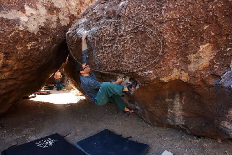 Bouldering in Hueco Tanks on 02/24/2019 with Blue Lizard Climbing and Yoga

Filename: SRM_20190224_1216480.jpg
Aperture: f/5.6
Shutter Speed: 1/320
Body: Canon EOS-1D Mark II
Lens: Canon EF 16-35mm f/2.8 L