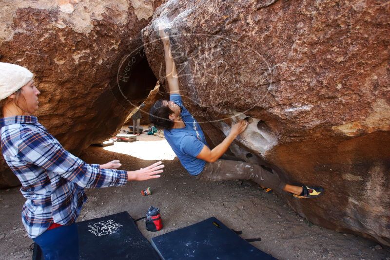 Bouldering in Hueco Tanks on 02/24/2019 with Blue Lizard Climbing and Yoga

Filename: SRM_20190224_1225460.jpg
Aperture: f/5.6
Shutter Speed: 1/200
Body: Canon EOS-1D Mark II
Lens: Canon EF 16-35mm f/2.8 L