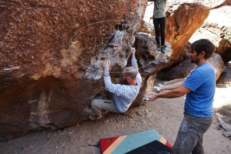 Bouldering in Hueco Tanks on 02/24/2019 with Blue Lizard Climbing and Yoga

Filename: SRM_20190224_1228300.jpg
Aperture: f/5.6
Shutter Speed: 1/320
Body: Canon EOS-1D Mark II
Lens: Canon EF 16-35mm f/2.8 L
