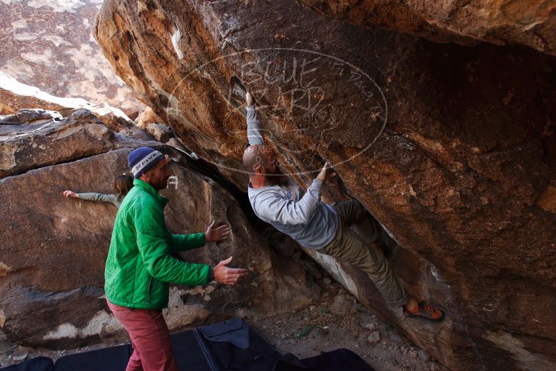 Bouldering in Hueco Tanks on 02/24/2019 with Blue Lizard Climbing and Yoga

Filename: SRM_20190224_1331500.jpg
Aperture: f/5.0
Shutter Speed: 1/400
Body: Canon EOS-1D Mark II
Lens: Canon EF 16-35mm f/2.8 L