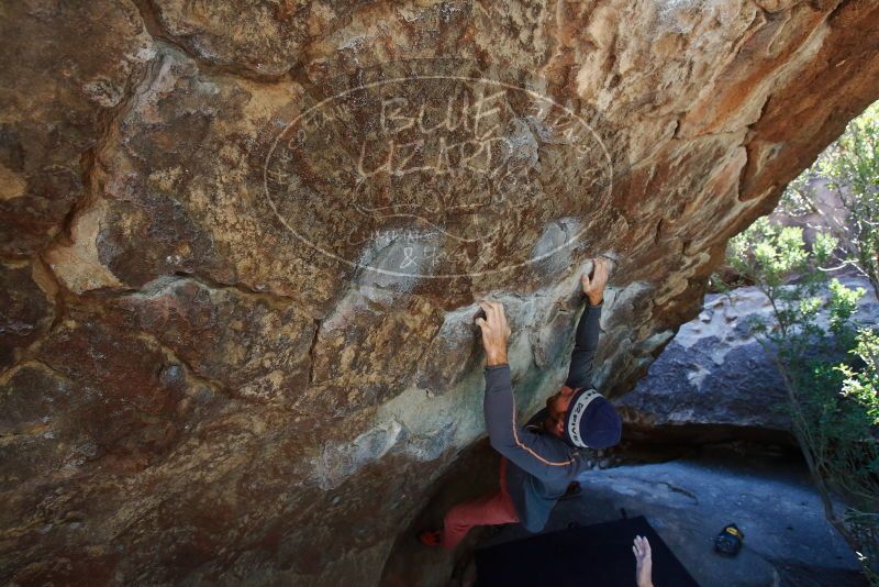 Bouldering in Hueco Tanks on 02/24/2019 with Blue Lizard Climbing and Yoga

Filename: SRM_20190224_1404350.jpg
Aperture: f/5.6
Shutter Speed: 1/250
Body: Canon EOS-1D Mark II
Lens: Canon EF 16-35mm f/2.8 L