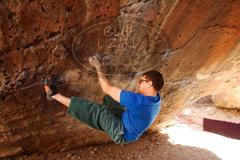 Bouldering in Hueco Tanks on 02/24/2019 with Blue Lizard Climbing and Yoga

Filename: SRM_20190224_1504250.jpg
Aperture: f/5.6
Shutter Speed: 1/160
Body: Canon EOS-1D Mark II
Lens: Canon EF 16-35mm f/2.8 L