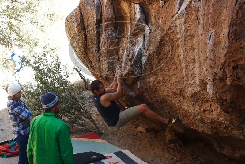 Bouldering in Hueco Tanks on 02/24/2019 with Blue Lizard Climbing and Yoga

Filename: SRM_20190224_1532130.jpg
Aperture: f/4.0
Shutter Speed: 1/640
Body: Canon EOS-1D Mark II
Lens: Canon EF 50mm f/1.8 II