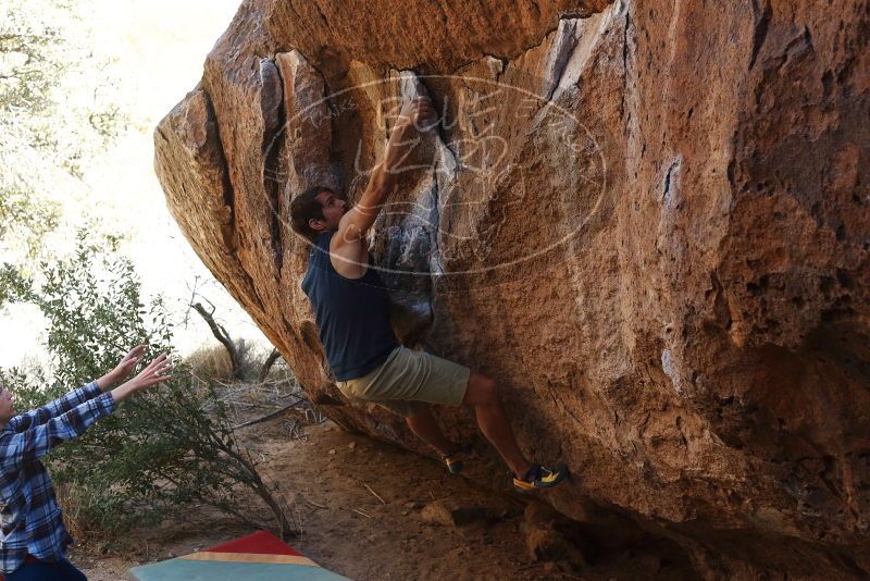 Bouldering in Hueco Tanks on 02/24/2019 with Blue Lizard Climbing and Yoga

Filename: SRM_20190224_1532250.jpg
Aperture: f/4.0
Shutter Speed: 1/640
Body: Canon EOS-1D Mark II
Lens: Canon EF 50mm f/1.8 II