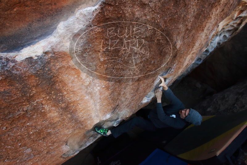 Bouldering in Hueco Tanks on 03/01/2019 with Blue Lizard Climbing and Yoga

Filename: SRM_20190301_1134350.jpg
Aperture: f/5.6
Shutter Speed: 1/320
Body: Canon EOS-1D Mark II
Lens: Canon EF 16-35mm f/2.8 L