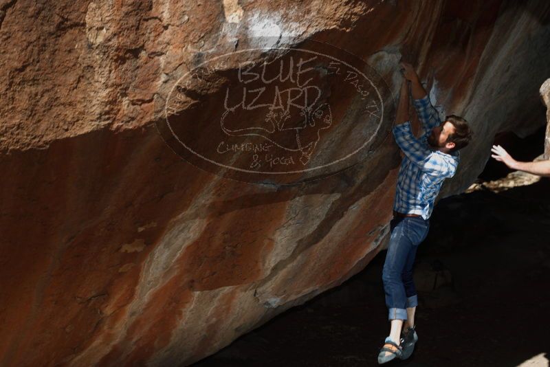 Bouldering in Hueco Tanks on 03/01/2019 with Blue Lizard Climbing and Yoga

Filename: SRM_20190301_1204260.jpg
Aperture: f/5.0
Shutter Speed: 1/250
Body: Canon EOS-1D Mark II
Lens: Canon EF 50mm f/1.8 II