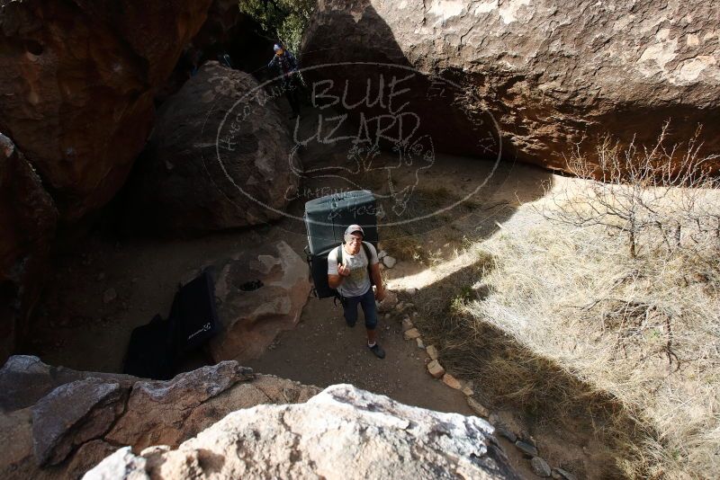 Bouldering in Hueco Tanks on 03/02/2019 with Blue Lizard Climbing and Yoga

Filename: SRM_20190302_1516550.jpg
Aperture: f/5.6
Shutter Speed: 1/250
Body: Canon EOS-1D Mark II
Lens: Canon EF 16-35mm f/2.8 L