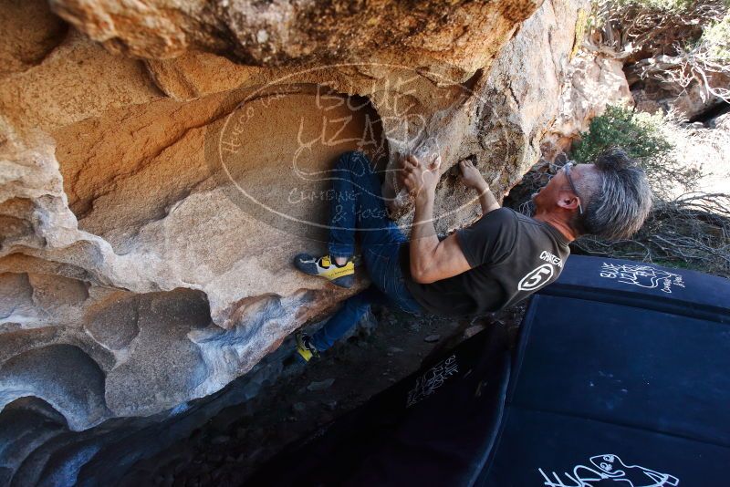 Bouldering in Hueco Tanks on 03/03/2019 with Blue Lizard Climbing and Yoga

Filename: SRM_20190303_1233530.jpg
Aperture: f/5.0
Shutter Speed: 1/640
Body: Canon EOS-1D Mark II
Lens: Canon EF 16-35mm f/2.8 L