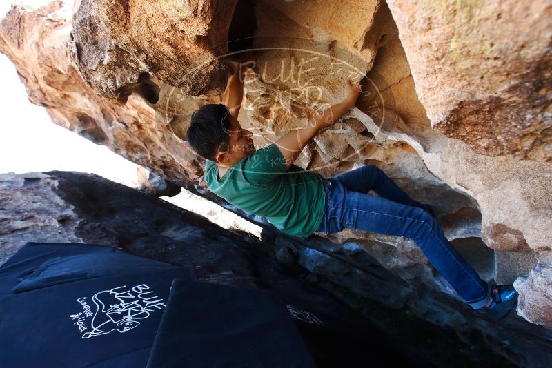 Bouldering in Hueco Tanks on 03/03/2019 with Blue Lizard Climbing and Yoga

Filename: SRM_20190303_1301460.jpg
Aperture: f/5.6
Shutter Speed: 1/250
Body: Canon EOS-1D Mark II
Lens: Canon EF 16-35mm f/2.8 L