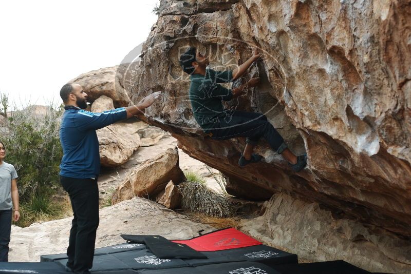 Bouldering in Hueco Tanks on 03/08/2019 with Blue Lizard Climbing and Yoga

Filename: SRM_20190308_1253230.jpg
Aperture: f/3.5
Shutter Speed: 1/400
Body: Canon EOS-1D Mark II
Lens: Canon EF 50mm f/1.8 II