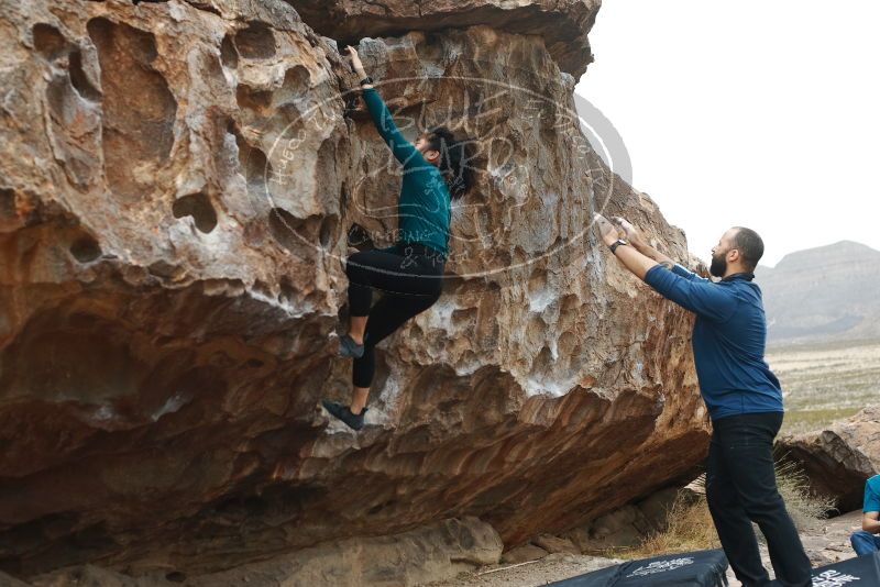 Bouldering in Hueco Tanks on 03/08/2019 with Blue Lizard Climbing and Yoga

Filename: SRM_20190308_1255380.jpg
Aperture: f/3.5
Shutter Speed: 1/400
Body: Canon EOS-1D Mark II
Lens: Canon EF 50mm f/1.8 II