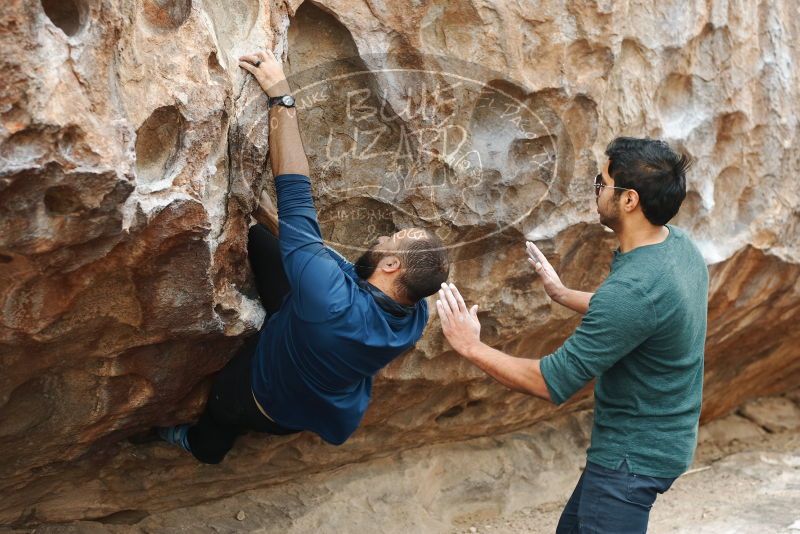 Bouldering in Hueco Tanks on 03/08/2019 with Blue Lizard Climbing and Yoga

Filename: SRM_20190308_1256430.jpg
Aperture: f/3.5
Shutter Speed: 1/200
Body: Canon EOS-1D Mark II
Lens: Canon EF 50mm f/1.8 II