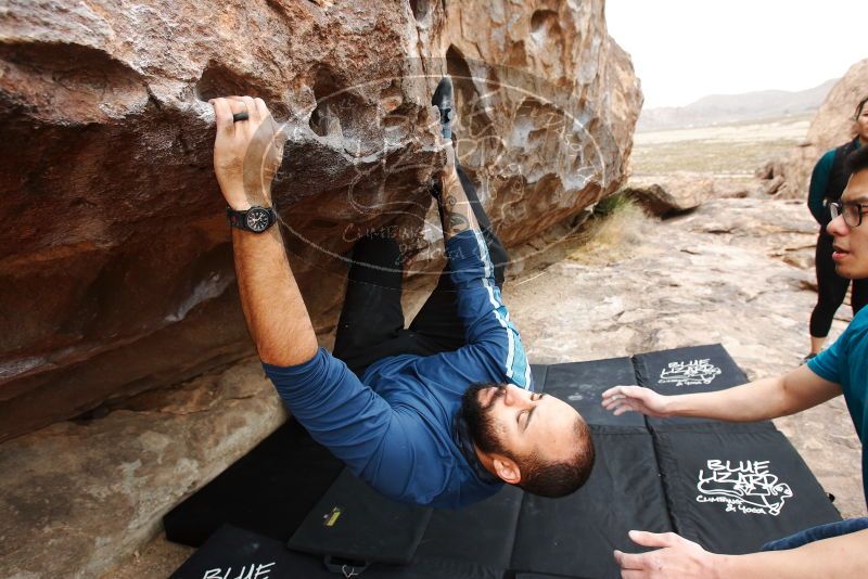 Bouldering in Hueco Tanks on 03/08/2019 with Blue Lizard Climbing and Yoga

Filename: SRM_20190308_1330280.jpg
Aperture: f/5.6
Shutter Speed: 1/320
Body: Canon EOS-1D Mark II
Lens: Canon EF 16-35mm f/2.8 L