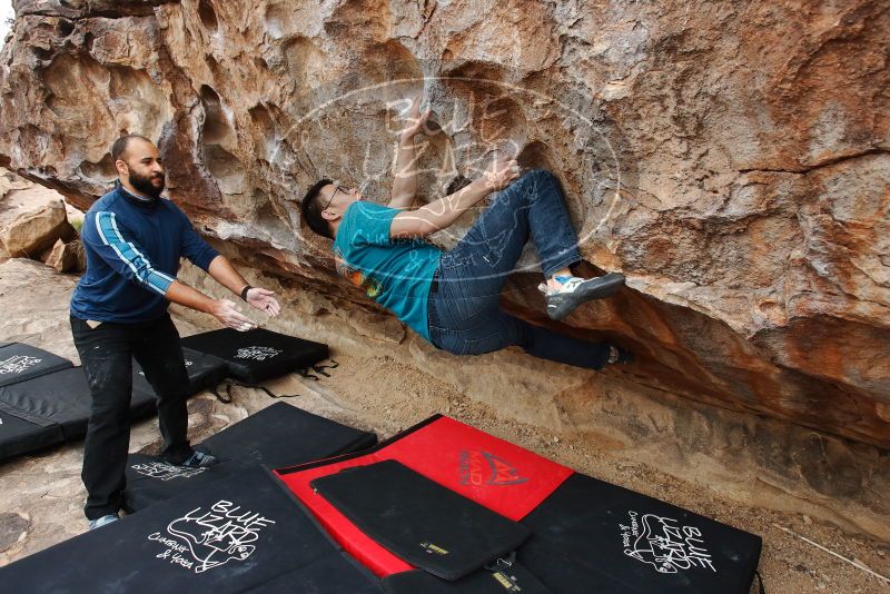 Bouldering in Hueco Tanks on 03/08/2019 with Blue Lizard Climbing and Yoga

Filename: SRM_20190308_1346400.jpg
Aperture: f/5.6
Shutter Speed: 1/320
Body: Canon EOS-1D Mark II
Lens: Canon EF 16-35mm f/2.8 L