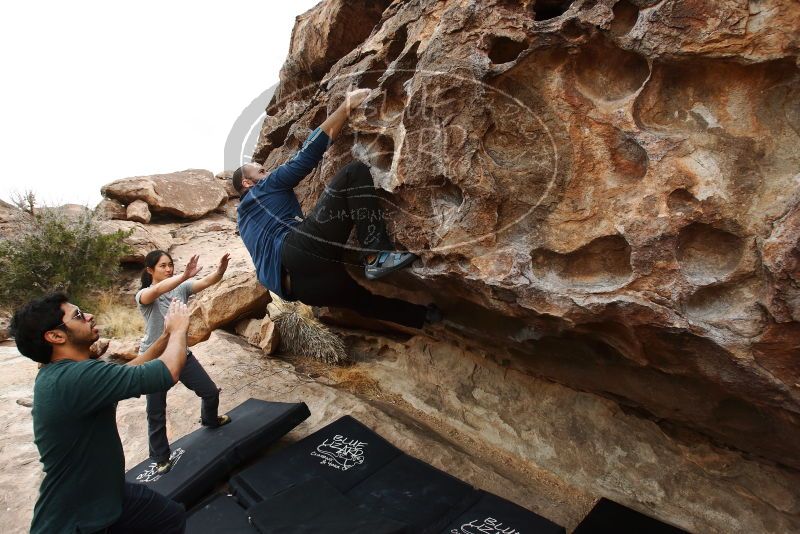 Bouldering in Hueco Tanks on 03/08/2019 with Blue Lizard Climbing and Yoga

Filename: SRM_20190308_1348171.jpg
Aperture: f/5.6
Shutter Speed: 1/500
Body: Canon EOS-1D Mark II
Lens: Canon EF 16-35mm f/2.8 L