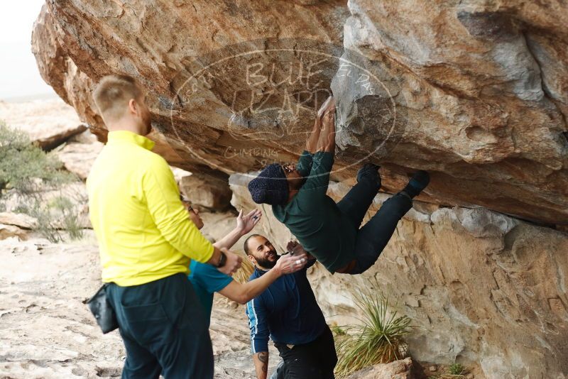 Bouldering in Hueco Tanks on 03/08/2019 with Blue Lizard Climbing and Yoga

Filename: SRM_20190308_1511510.jpg
Aperture: f/2.8
Shutter Speed: 1/320
Body: Canon EOS-1D Mark II
Lens: Canon EF 50mm f/1.8 II